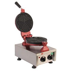Omake WFL01 E12 Manuel Zamanlayıcılı Tekli Waffle Makinesi, Çiçek Model, Kalıp Çapı 17 Cm, Elektrikli