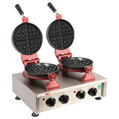 Omake WFL01 E22 Manuel Zamanlayıcılı Çiftli Waffle Makinesi, Yuvarlak Model, Kalıp Çapı 18 Cm, Elektrikli