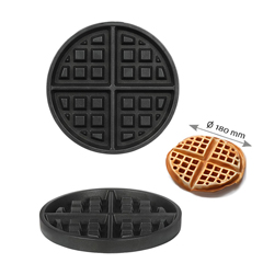 Omake WFL01 Waffle Yuvarlak Kalıp Takımı, Çapı 18 Cm