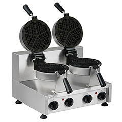 Omake WFL11 E22 Manuel Zamanlayıcılı Çiftli Waffle Makinesi, Çiçek Model, Kalıp Çapı 17 Cm, Elektrikli