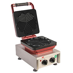 Omake WFL21 E12 Manuel Zamanlayıcılı Tekli Waffle Makinesi, Çiçek Model, Kalıp Çapı 22 Cm, Elektrikli