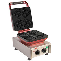 Omake WFL21 E12 Manuel Zamanlayıcılı Tekli Waffle Makinesi, Kalp Model, Kalıp Çapı 10,3x10,5 Cm, Elektrikli