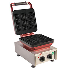 Omake WFL21 E12 Manuel Zamanlayıcılı Tekli Waffle Makinesi, Kare Belçika Model, Kalıp Çapı, 9,2x16,2 Cm, Elektrikli