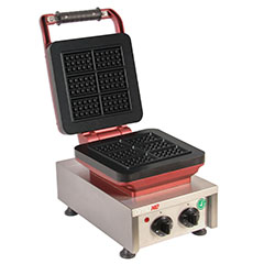 Omake WFL21 E12 Manuel Zamanlayıcılı Tekli Waffle Makinesi, Mini Kare Belçika Model, Kalıp Çapı 4,8x7,8 Cm, Elektrikli
