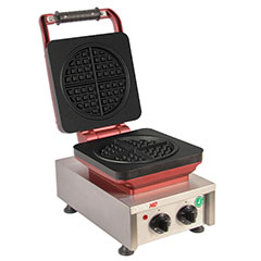 Omake WFL21 E12 Manuel Zamanlayıcılı Tekli Waffle Makinesi, Yuvarlak Model, Kalıp Çapı 19 Cm, Elektrikli