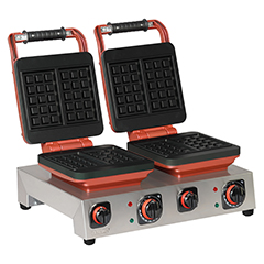 Omake WFL21.E22 Manuel Zamanlayıcılı Tekli Waffle Makinesi, Kare Belçika Model, Kalıp Çapı, 9,2x16,2 Cm, Elektrikli