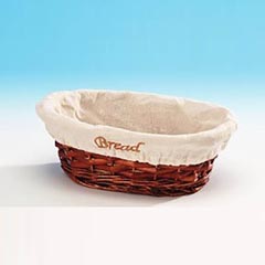 Zicco Oval Ekmek Sepeti, Bezli, 24x17x7 cm