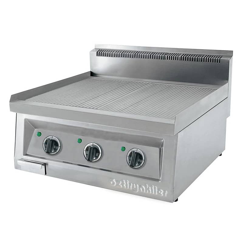 Öztiryakiler Elektrikli Grill Plate, Oluklu, Krom Kaplı, 70x65x30 cm, OGP 7065 N C