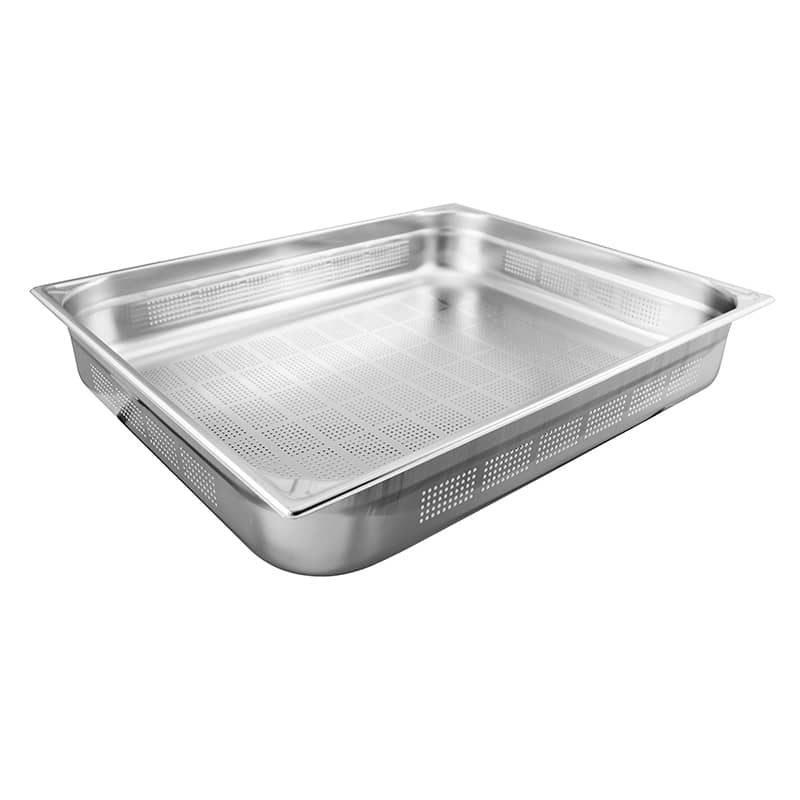 Öztiryakiler Köşe Desenli Delikli Gastronom Küvet, 10 cm, GNP 2/1