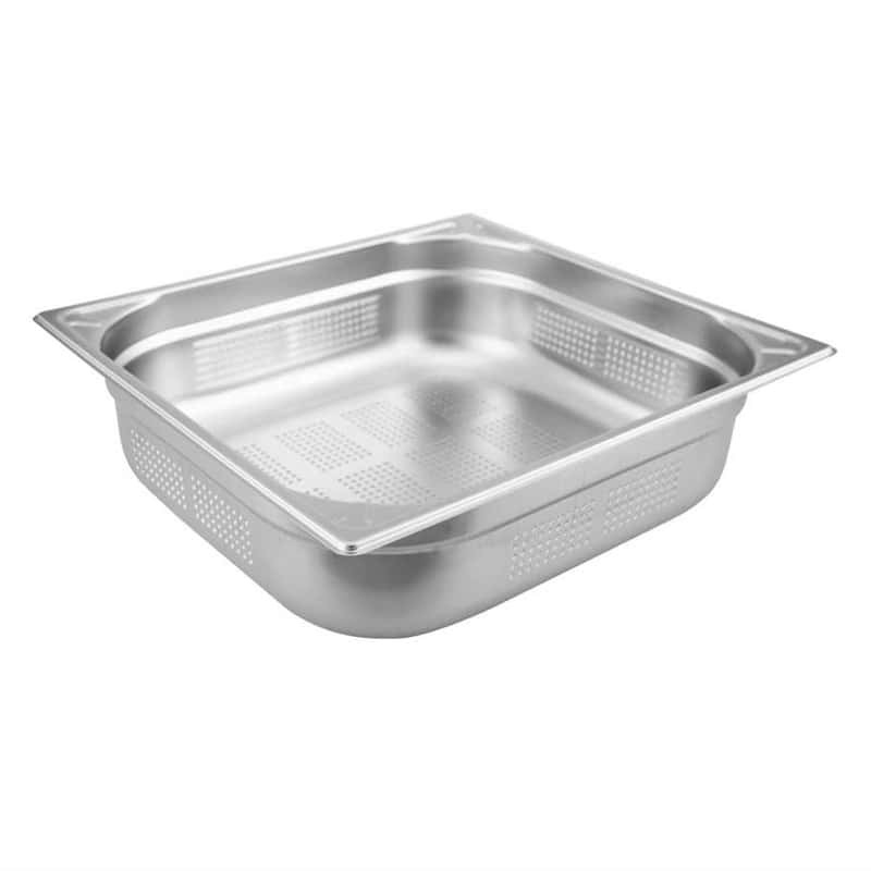 Öztiryakiler Köşe Desenli Delikli Gastronom Küvet, 10 cm, GNP 2/3