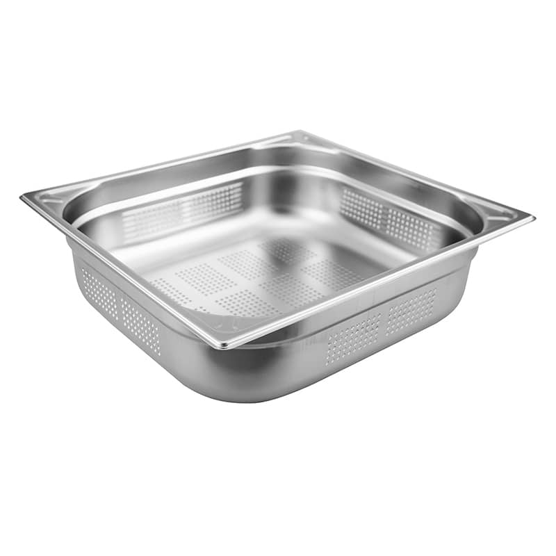 Öztiryakiler Köşe Desenli Delikli Gastronom Küvet, 15 cm, GNP 2/3