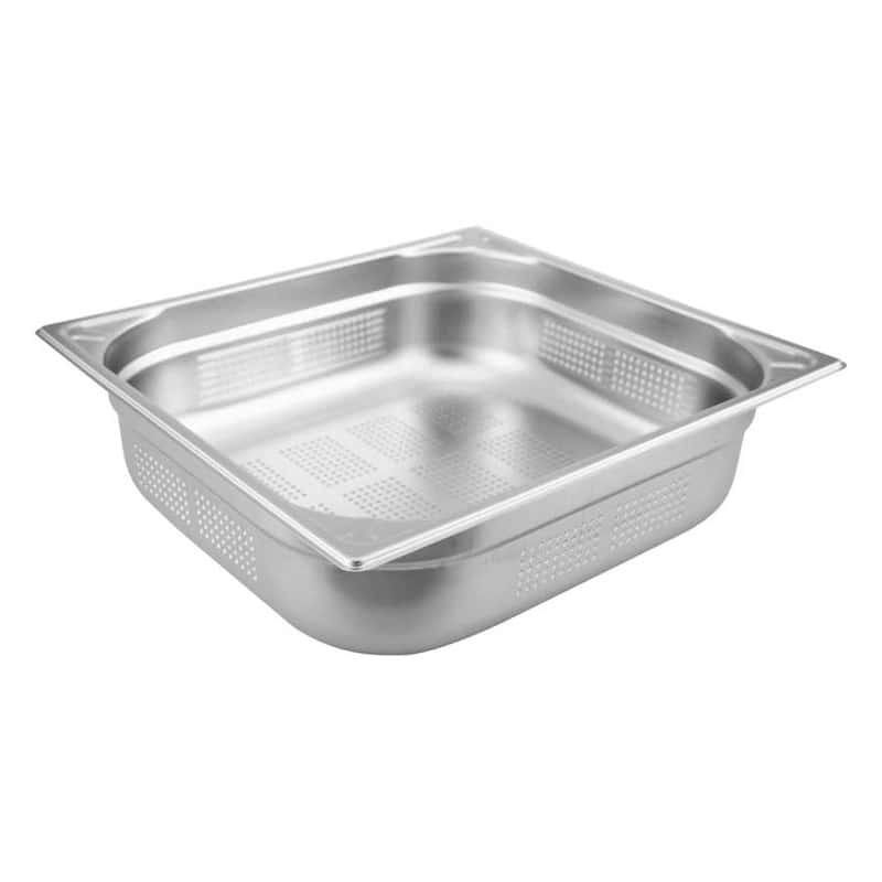 Öztiryakiler Köşe Desenli Delikli Gastronom Küvet, 20 cm, GNP 2/3