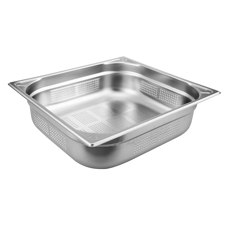Öztiryakiler Köşe Desenli Delikli Gastronom Küvet, 4 cm, GNP 2/3