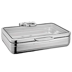 Öztiryakiler Lux Chafing Dish, Hidrolik Cam Kapaklı, Dikdörtgen, Gn 1/1, 9 lt