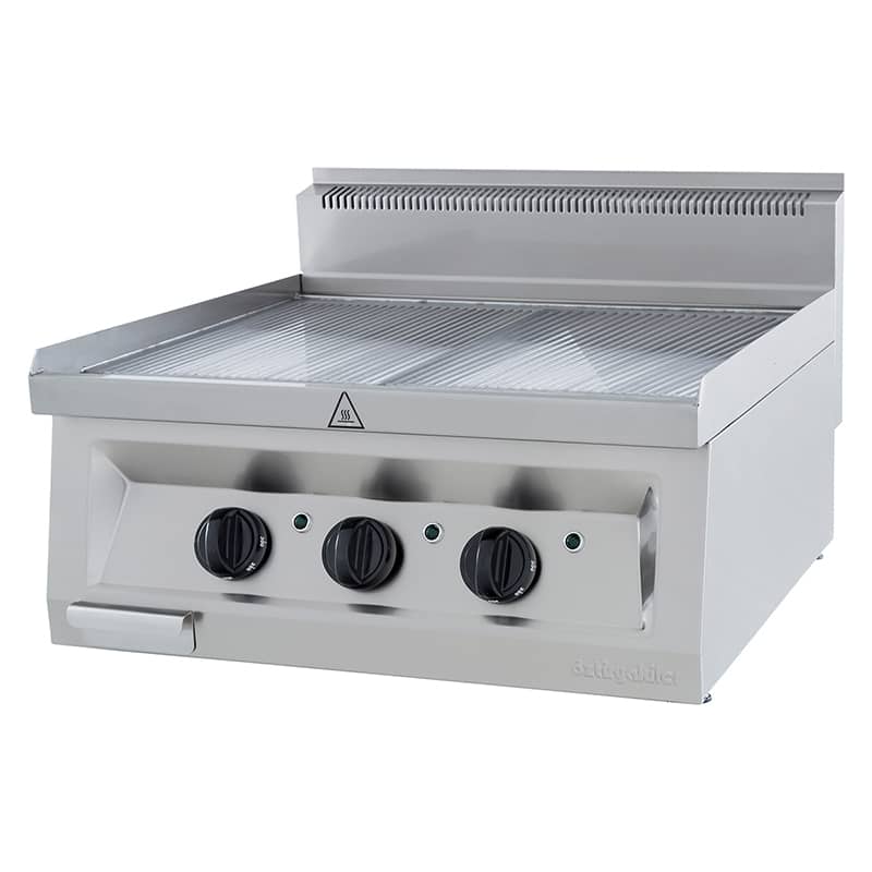 Öztiryakiler Set Üstü Elektrikli Grill Plate, Oluklu, Gemi Model, 70x65 cm, OGP 7065 N S