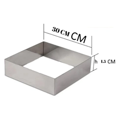 Beysa Pasta Çemberi Pandispanya Çember Inox 30X30 Cm H1,5