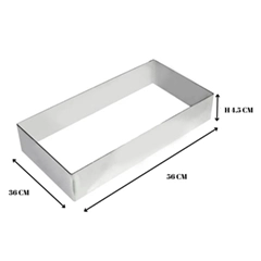 Beysa Pasta Çemberi Pandispanya Dikdörtgen 56x36 Cm  H4,5