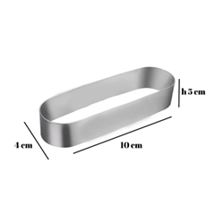 Beysa Pasta Çemberi Pandispanya Inox 10X4  Cm H5 OVAL