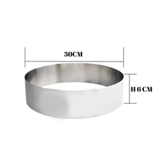 Beysa Pasta Çemberi Pandispanya Inox 30 cm H6