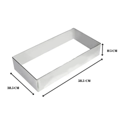 Beysa Pasta Çemberi Pandispanya Inox 38,5X58,5 Cm H5