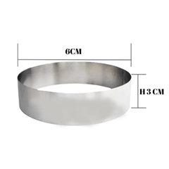 Beysa Pasta Çemberi Pandispanya Inox 6 Cm H3