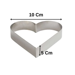 Beysa Pasta Çemberi Pandispanya Kalp Çember, 10 Cm H5