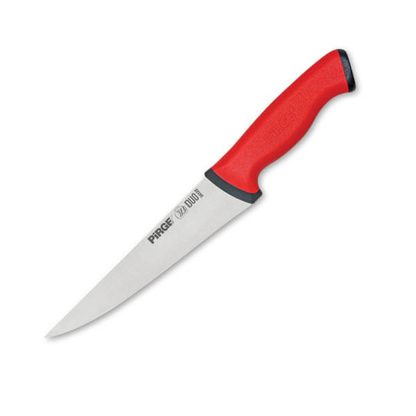 Pirge Duo Kasap Bıçağı, No: 2 Sivri -16,5 cm, Kırmızı