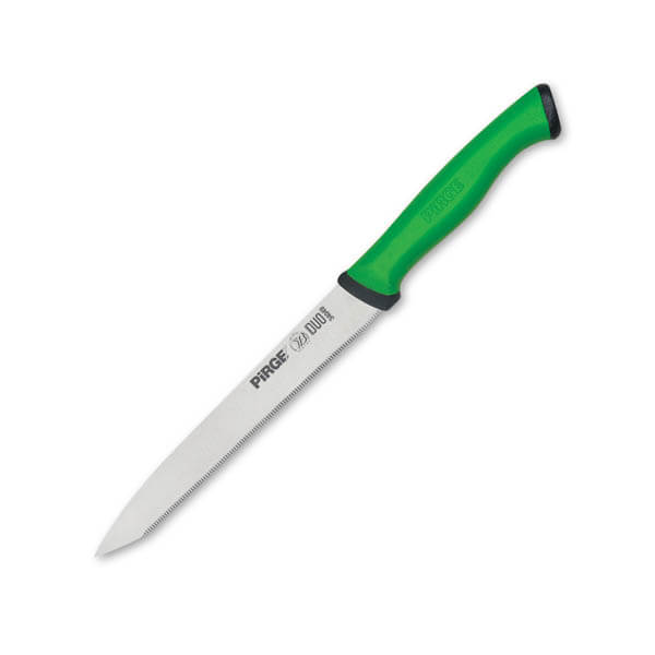 Pirge Duo Sebze Bıçağı Sivri 13,5 cm, Dişli, Yeşil