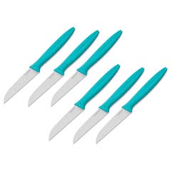 Pirge Pure Line Meyve Bıçağı Seti, 6 adet x 9 cm, Turkuaz