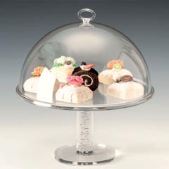 Zicco Polikarbon Kapaklı Teşhir Standı, Ayaklı, 32,5x32 cm