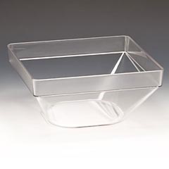 Zicco Polikarbon Kase, Kare, 26x26x12 cm, Şeffaf