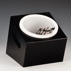 Zicco Polikarbon Kaşık Çatal Standı, Tekli, 16,5x18x15 cm, Beyaz
