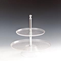 Zicco Polikarbon Pasta Meyve Teşhir Standı, 2 Katlı, 25x35x37 cm, Şeffaf