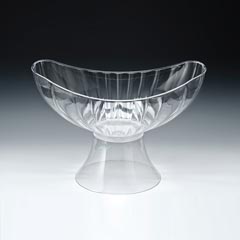 Zicco Polikarbon Teşhir Kasesi, Gondol, Ayaklı, 42,5x25,5x29 cm, Şeffaf