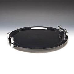 Zicco Polikarbon Teşhir Tepsisi, Krom Kulplu, 50 cm