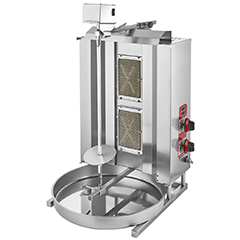 Remta D04(M) Döner Ocağı, Üstten Motorlu, 2 Radyanlı, LPG'li, 20 kg Kapasiteli