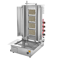 Remta D08(A) Döner Ocağı, Alttan Motorlu, 4 Radyanlı, Doğalgazlı, 50 kg Kapasiteli
