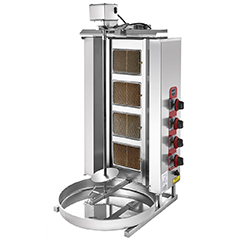 Remta D08(M) Döner Ocağı, Üstten Motorlu, 4 Radyanlı, LPG'Li, 50 kg Kapasiteli