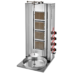 Remta D14 V Tipi Döner Ocağı, 8 Radyanlı, Doğalgazlı, 90 kg Kapasiteli