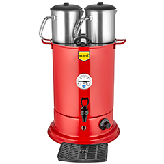 Remta EL11 Elite Çay Makinesi, Elektrikli, 2 Demlikli, 18 Litre Kapasiteli , Kırmızı