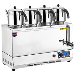 Remta EP04 85 Model Çay Ocağı, Elektrikli, Pleytsiz, 4 Demlikli, 43 Litre Kapasiteli
