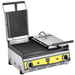 Remta R80 Çift Kapaklı Tost Makinesi, Elektrikli, Oluklu