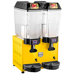 Remta ST12 Çiftli Şerbet Soğutma Makinesi, 2 Fıskiyeli,  20+20 lt, Sarı