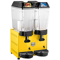 Remta ST13 Çiftli Şerbet ve Ayran Soğutma Makinesi, 1 Fıskiyeli 1 Karıştırıcılı, 20+20 Litre Kapasiteli, Sarı