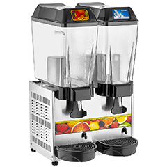 Remta ST13 Çiftli Şerbet ve Ayran Soğutma Makinesi, 1 Fıskiyeli 1 Karıştırıcılı, 20+20 Litre Kapasiteli, Silver