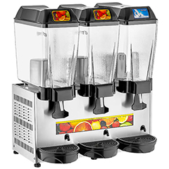 Remta ST19 3'lü Şerbet ve Ayran Soğutma Makinesi, 1 Fıskiyeli, 2 Karıştırıcılı, 20+20+20 Litre Kapasiteli, Silver
