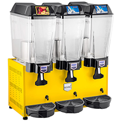 Remta ST20 3'lü Ayran Soğutma Makinesi, 3 Karıştırıcılı, 20+20+20 Litre Kapasiteli, Sarı