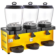Remta ST38 Royal 3'lü Mini Şerbet ve Ayran Makinesi, Karıştırıcılı, 11+11+11 Litre Kapasiteli, Sarı