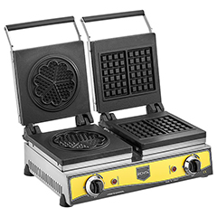 Remta W20 Çiftli Kare ve Çiçek Waffle Makinesi, 16 cm Çiçek Ölçüsü