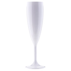 Rubikap GB.C18 Flüt Şampanya Bardağı, Polikarbon, 180 ml, Beyaz